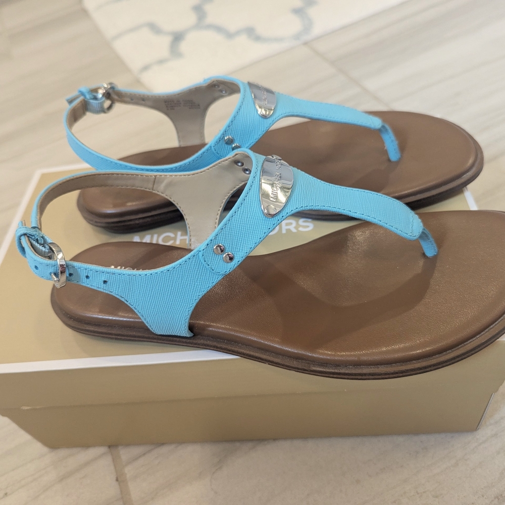 Michael Kors Ocean Blue Sandals 8.5 - Picture 2 of 4